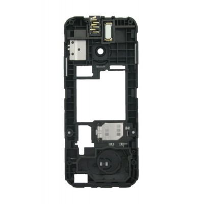 Lcd Frame Middle Chassis For Nokia 208 Dual Sim Yellow By - Maxbhi Com