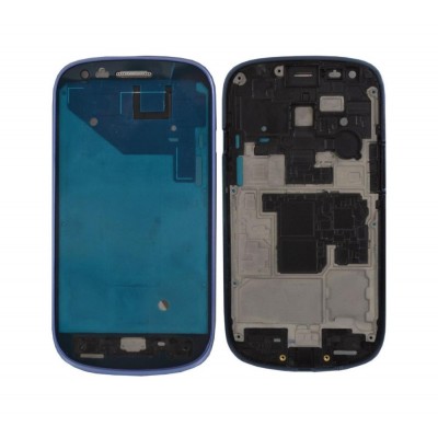 Lcd Frame Middle Chassis For Samsung I8200n Galaxy S Iii Mini With Nfc Grey By - Maxbhi Com