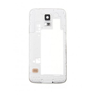 Lcd Frame Middle Chassis For Samsung Galaxy S5 Ltea G901f White By - Maxbhi Com