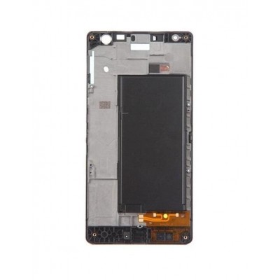 Lcd Frame Middle Chassis For Nokia Lumia 735 Lte Rm1039 Black By - Maxbhi Com