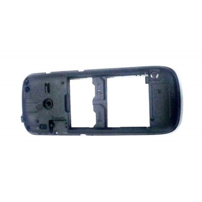 Lcd Frame Middle Chassis For Samsung Metro 312 Smb312e Black By - Maxbhi Com
