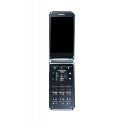 Lcd Frame Middle Chassis For Samsung Galaxy Folder Black By - Maxbhi Com
