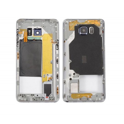 Lcd Frame Middle Chassis For Samsung Galaxy Note5 Cdma Black By - Maxbhi Com
