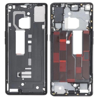 Lcd Frame Middle Chassis For Oppo Reno 4 Pro Black By - Maxbhi Com