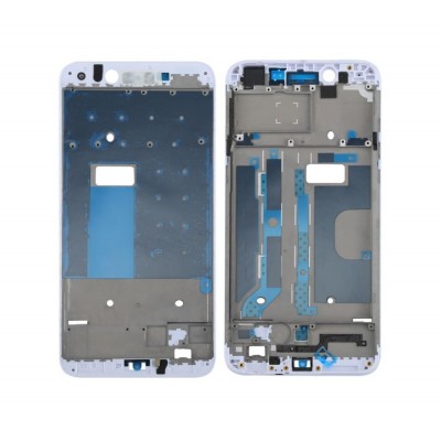 Lcd Frame Middle Chassis For Oppo A77 Mediatek White By - Maxbhi Com