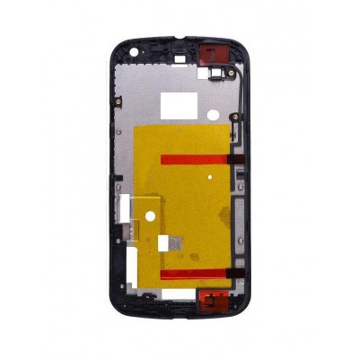 Lcd Frame Middle Chassis For Motorola Moto G2 Dual Sim Black By - Maxbhi Com