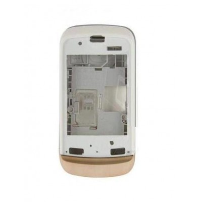 Lcd Frame Middle Chassis For Nokia C203 Touch And Type White By - Maxbhi Com