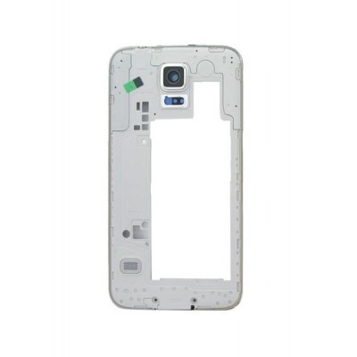 Lcd Frame Middle Chassis For Samsung Galaxy S5 I9600 White By - Maxbhi Com