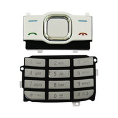 Keypad For Nokia 7610 Supernova - White & Silver