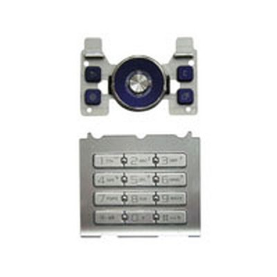 Keypad For Sony Ericsson S500 - Silver & Purple