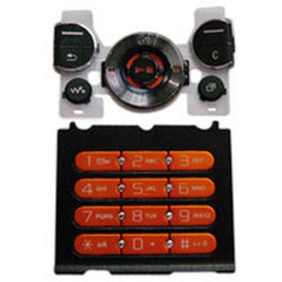 Keypad For Sony Ericsson W580 - Orange & Black