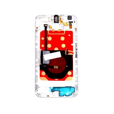 Lcd Frame Middle Chassis For Google Nexus 6 White By - Maxbhi Com