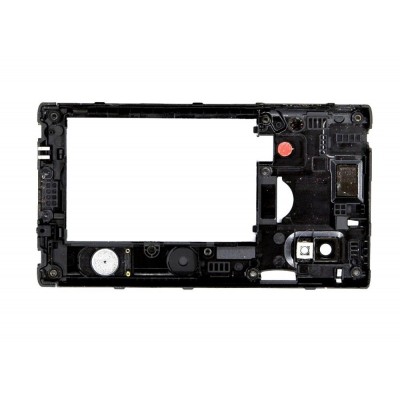 Lcd Frame Middle Chassis For Lg Optimus L5 Dual E612 White By - Maxbhi Com