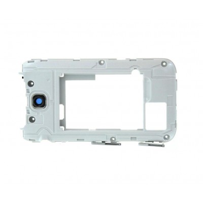 Lcd Frame Middle Chassis For Samsung C3592 With Dual Sim Silver By - Maxbhi Com
