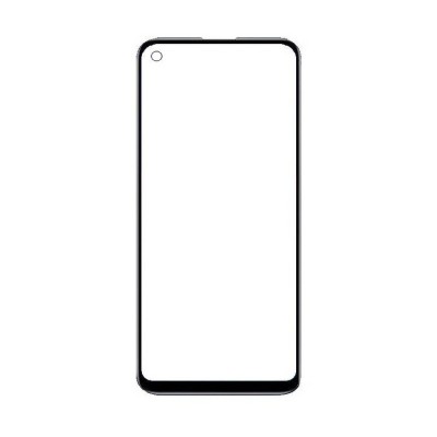 Replacement Front Glass For Oppo A92 Black By - Maxbhi Com