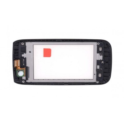 Lcd Frame Middle Chassis For Nokia Asha 308 Dual Sim Black By - Maxbhi Com