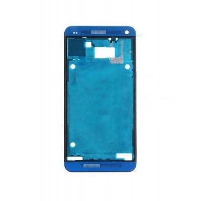 Lcd Frame Middle Chassis For Htc M7 Blue By - Maxbhi Com