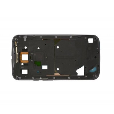Lcd Frame Middle Chassis For Motorola Moto E Dual Sim 2nd Gen White By - Maxbhi Com