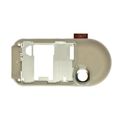 Lcd Frame Middle Chassis For Nokia 7370 White By - Maxbhi Com