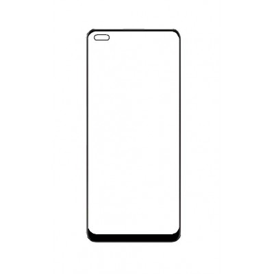 Replacement Front Glass For Oppo Reno 4 Black By - Maxbhi Com