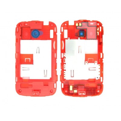 Lcd Frame Middle Chassis For Htc Desire C Red By - Maxbhi Com