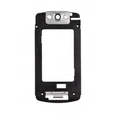 Lcd Frame Middle Chassis For Blackberry Pearl Flip 8230 Black By - Maxbhi Com