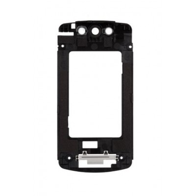 Lcd Frame Middle Chassis For Blackberry Pearl Flip 8230 Black By - Maxbhi Com