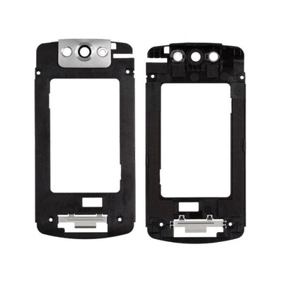 Lcd Frame Middle Chassis For Blackberry Pearl Flip 8230 Silver By - Maxbhi Com