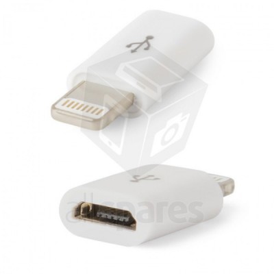 Micro USB Adapter For Apple iPhone 5s - White