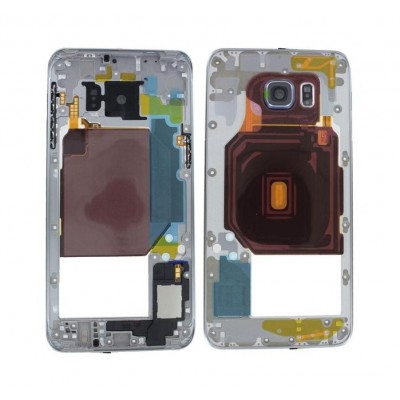 Lcd Frame Middle Chassis For Samsung Galaxy S6 Edge Plus Usa White By - Maxbhi Com