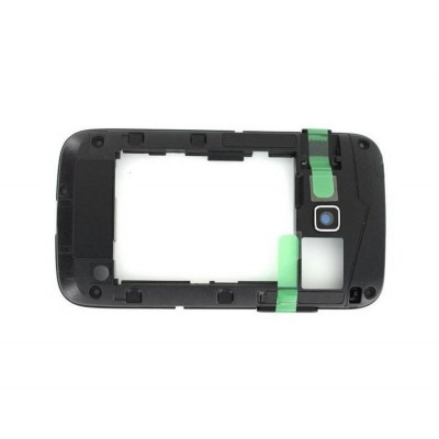 Lcd Frame Middle Chassis For Samsung Galaxy Music Duos S6012 Black By - Maxbhi Com