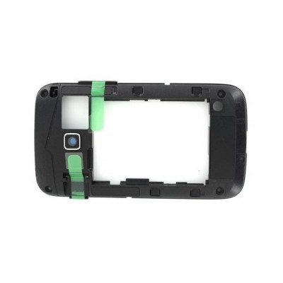 Lcd Frame Middle Chassis For Samsung Galaxy Music Duos S6012 Black By - Maxbhi Com