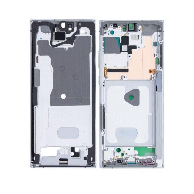 Lcd Frame Middle Chassis For Samsung Galaxy Note 20 Ultra 5g White By - Maxbhi Com