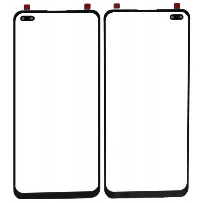 Replacement Front Glass For Oppo F17 Pro Black By - Maxbhi Com