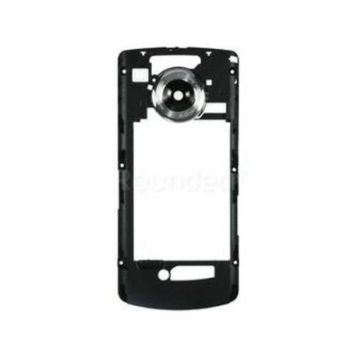 Lcd Frame Middle Chassis For Samsung I8910 Omnia Hd Black By - Maxbhi Com