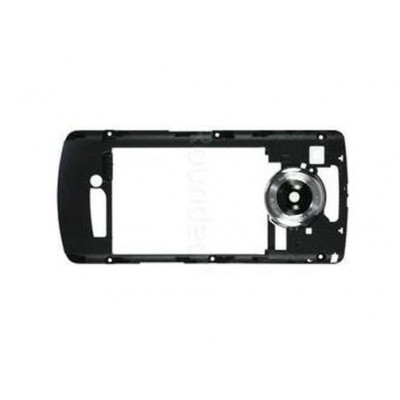 Lcd Frame Middle Chassis For Samsung I8910 Omnia Hd Brown By - Maxbhi Com