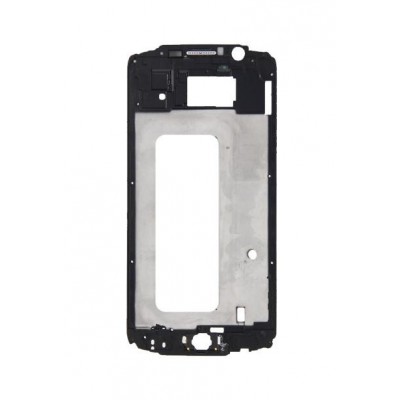 Lcd Frame Middle Chassis For Samsung Galaxy S6 Duos Black By - Maxbhi Com