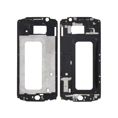 Lcd Frame Middle Chassis For Samsung Galaxy S6 Duos White By - Maxbhi Com