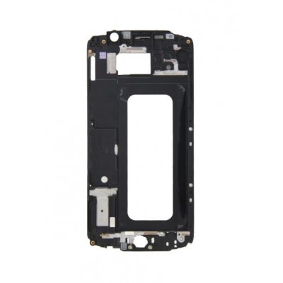 Lcd Frame Middle Chassis For Samsung Galaxy S6 Duos White By - Maxbhi Com