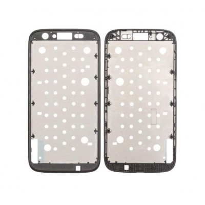 Lcd Frame Middle Chassis For Motorola Moto G Dual Sim Black By - Maxbhi Com