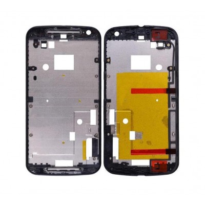 Lcd Frame Middle Chassis For Motorola Moto G 4g 2nd Gen Black By - Maxbhi Com