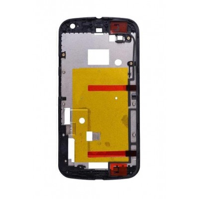 Lcd Frame Middle Chassis For Motorola Moto G 4g 2nd Gen Black By - Maxbhi Com