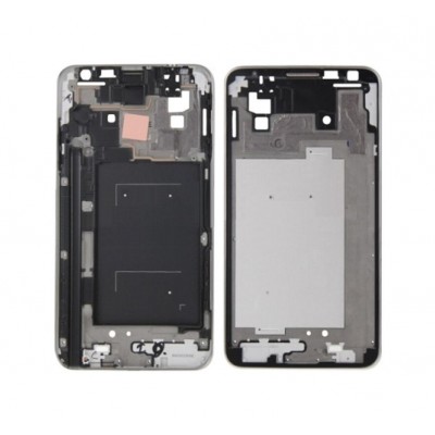 Lcd Frame Middle Chassis For Samsung Galaxy Note 3 Neo Dual Sim Smn7502 White By - Maxbhi Com
