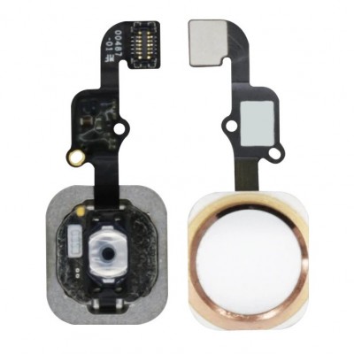 Home Button Complete for Apple iPhone 6 Gold - Outer Plastic with Inner Flex