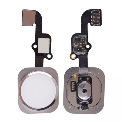 Home Button Complete for Apple iPhone 6s White - Outer Plastic with Inner Flex