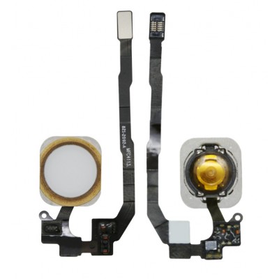 Home Button Complete for Apple iPhone 5s  Gold - Outer Plastic with Inner Flex