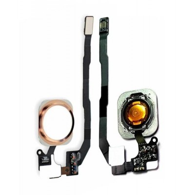 Home Button Complete for Apple iPhone SE Rose Gold - Outer Plastic with Inner Flex