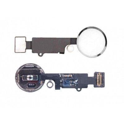 Home Button Complete for Apple iPhone 7 Plus Silver - Outer Plastic with Inner Flex