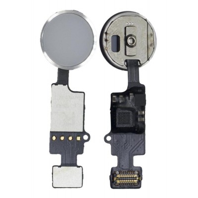 Home Button Complete for Apple iPhone 7 Plus White - Outer Plastic with Inner Flex