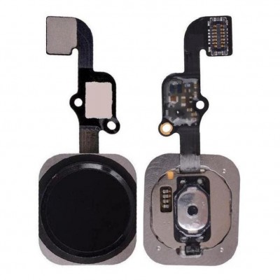 Home Button Complete for Apple iPhone 6s Plus 128GB Black - Outer Plastic with Inner Flex